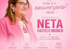 Vereadora Neta Castelo Branco celebra aniversário com reconhecimento do povo em Parnaíba